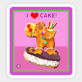 I love cake Sticker